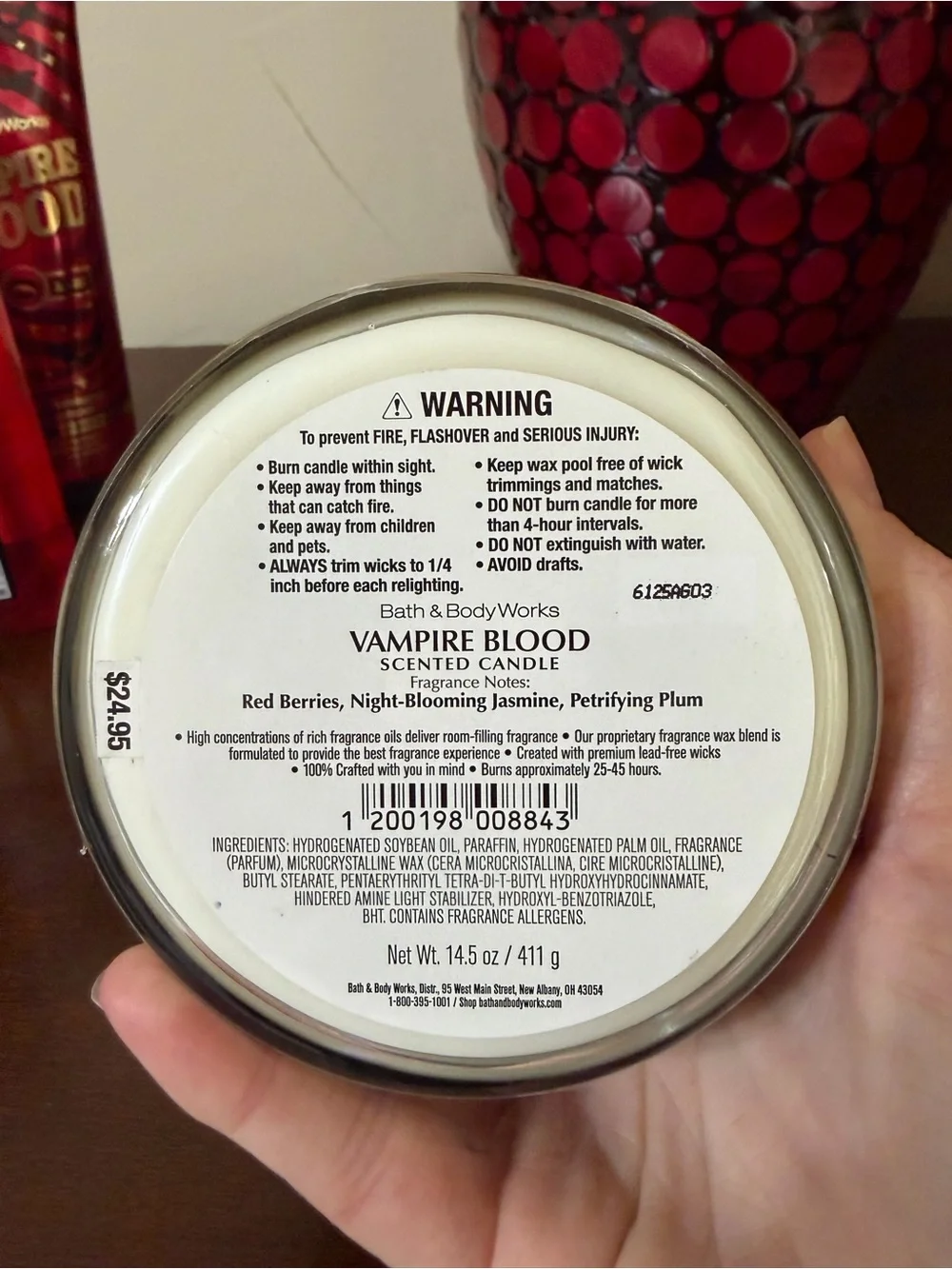 Bath & Body Works Vampire Blood Full Size 5 Piece Set